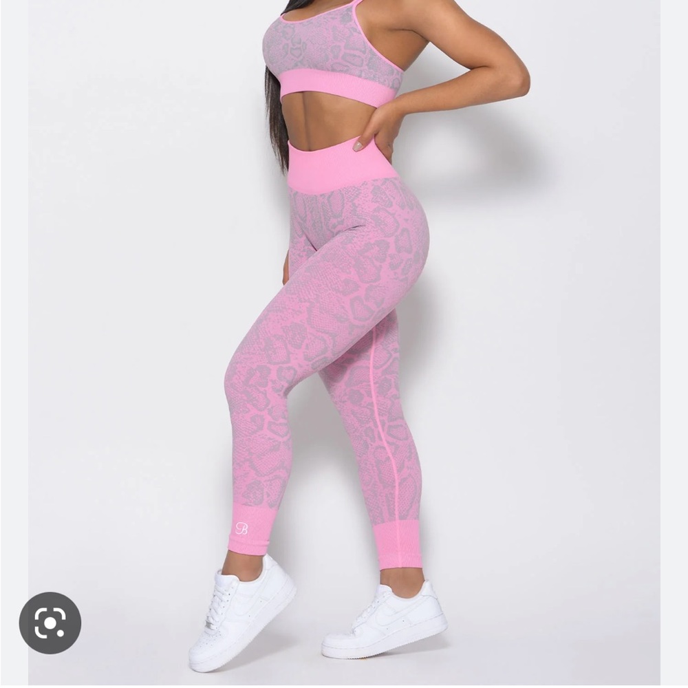 Bombshell sportswear snake seamless leggings pink